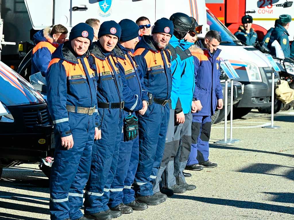 Масштабные учения экстренных служб в горах Сочи